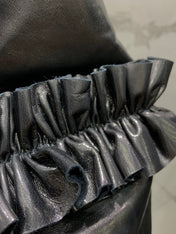 CHANEL 25S ROUND-NECK LEATHER JACKET 410