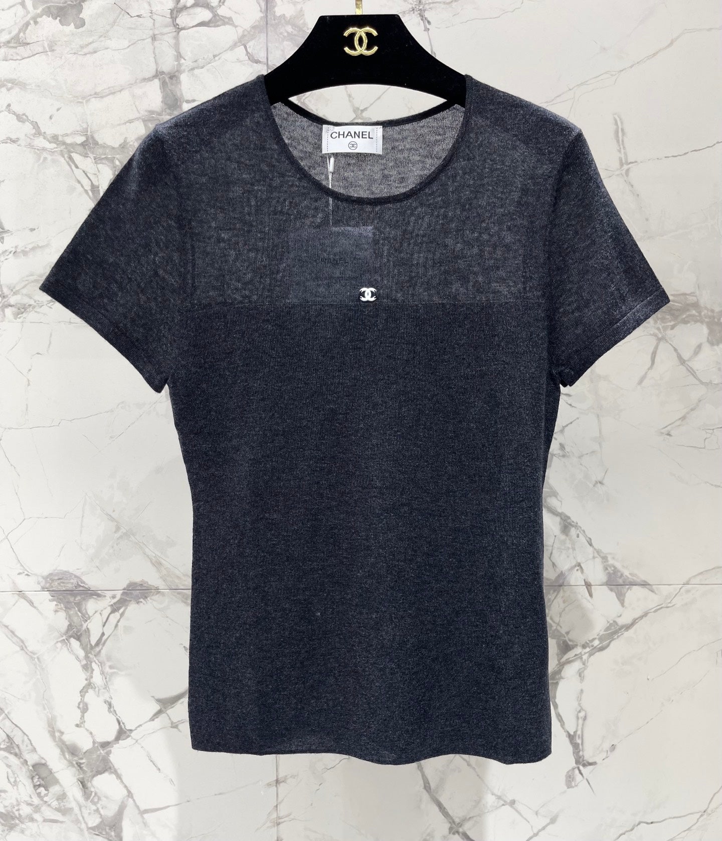 CHANEL 26S SHORT-SLEEVE KNIT TOP 1319