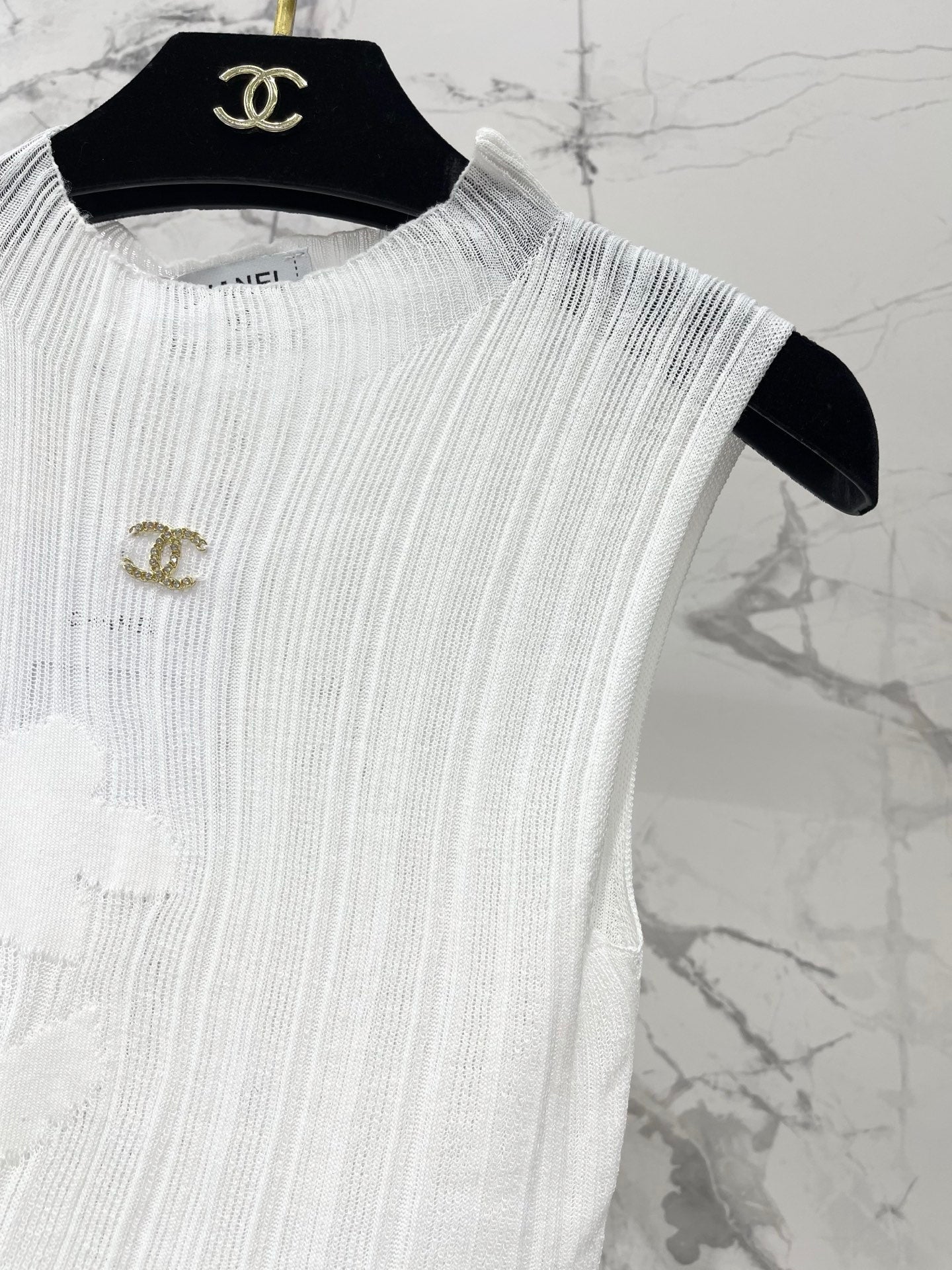 CHANEL 26S SLEEVELESS KNIT TOP 1318
