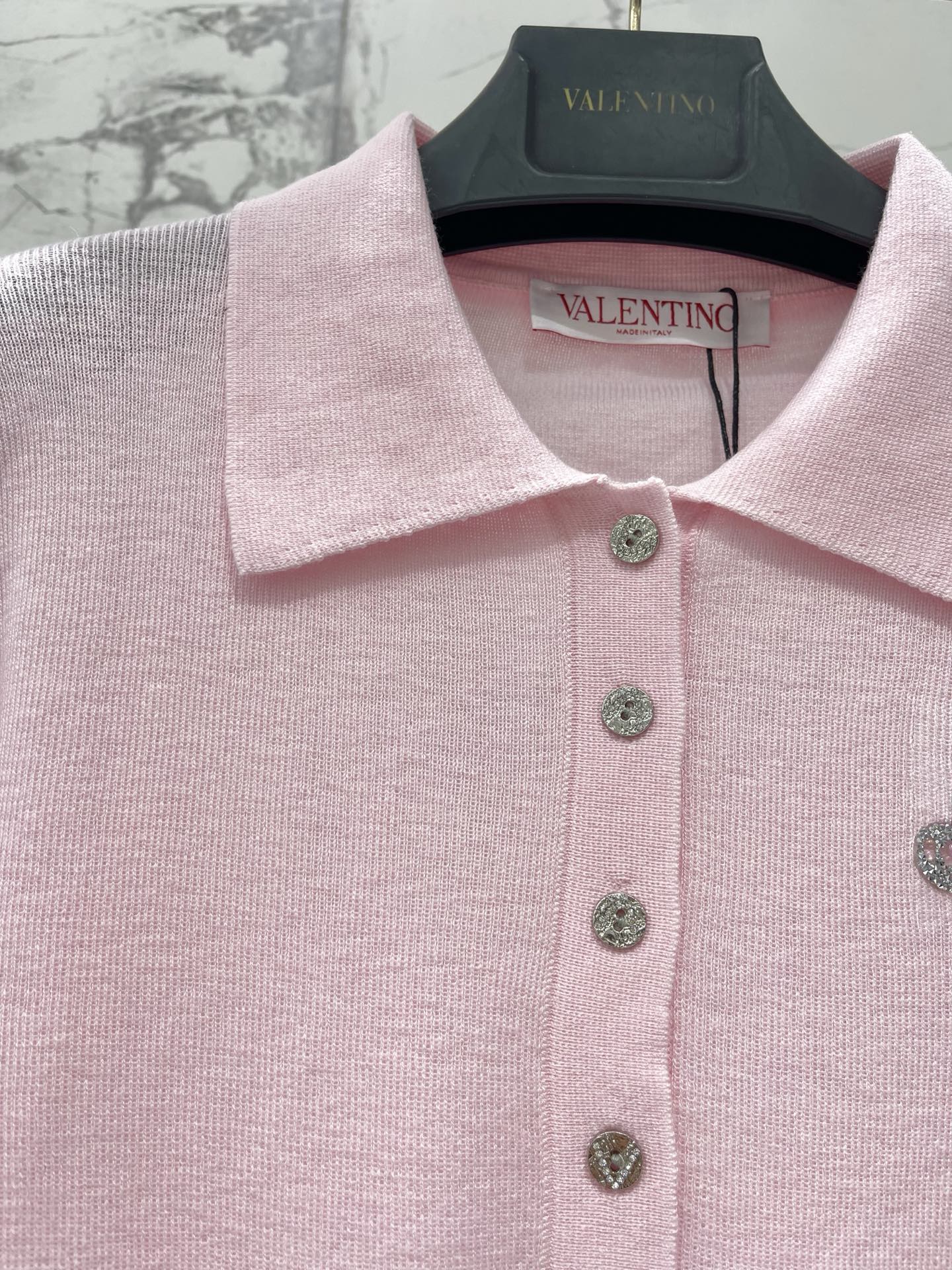 VALENTINO 26S KNITTED POLO SWEATER 329