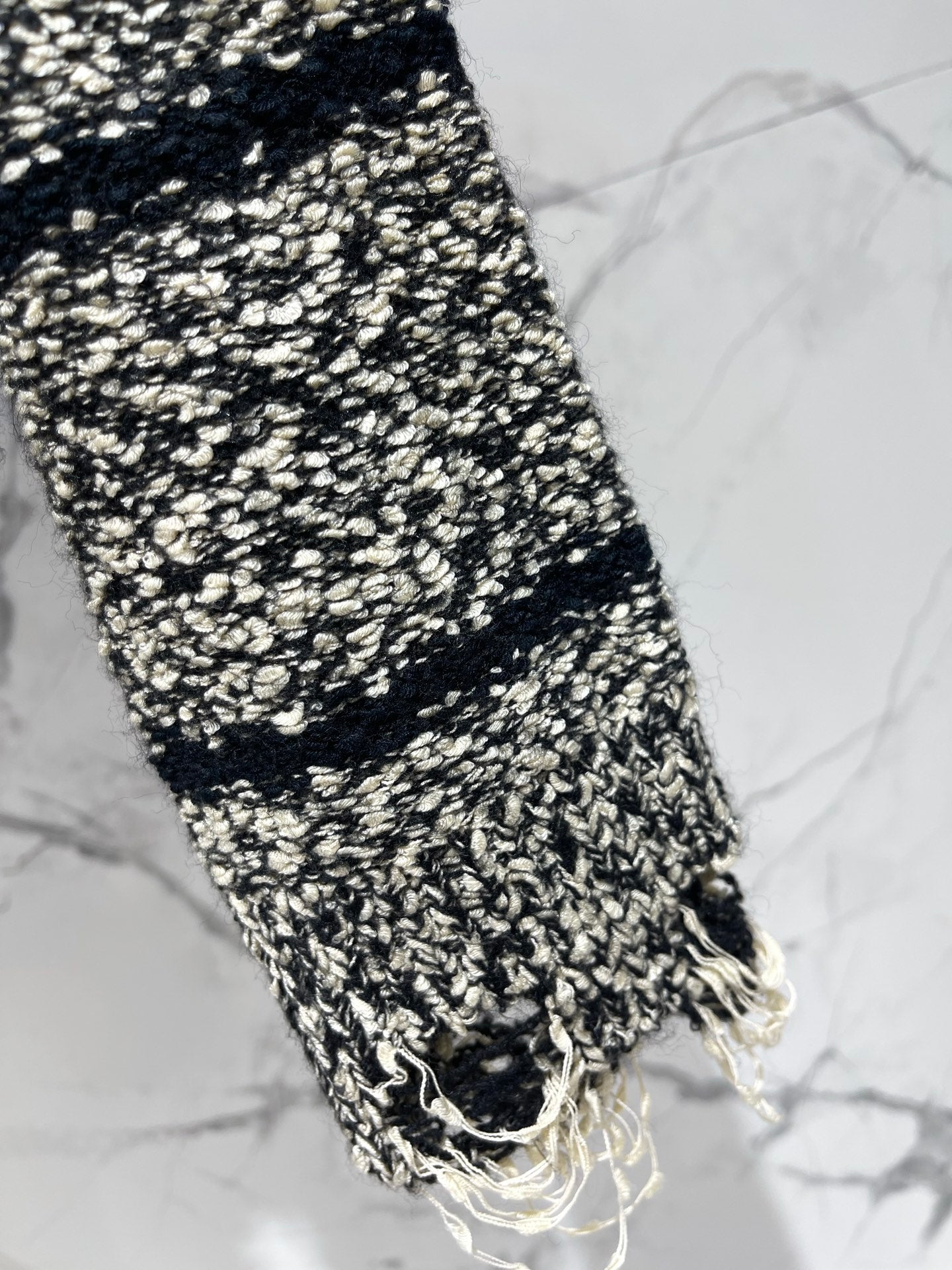 CELINE 26S FRAYED STRIPED KNIT HOODIE 638