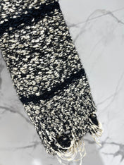 CELINE 26S FRAYED STRIPED KNIT HOODIE 638