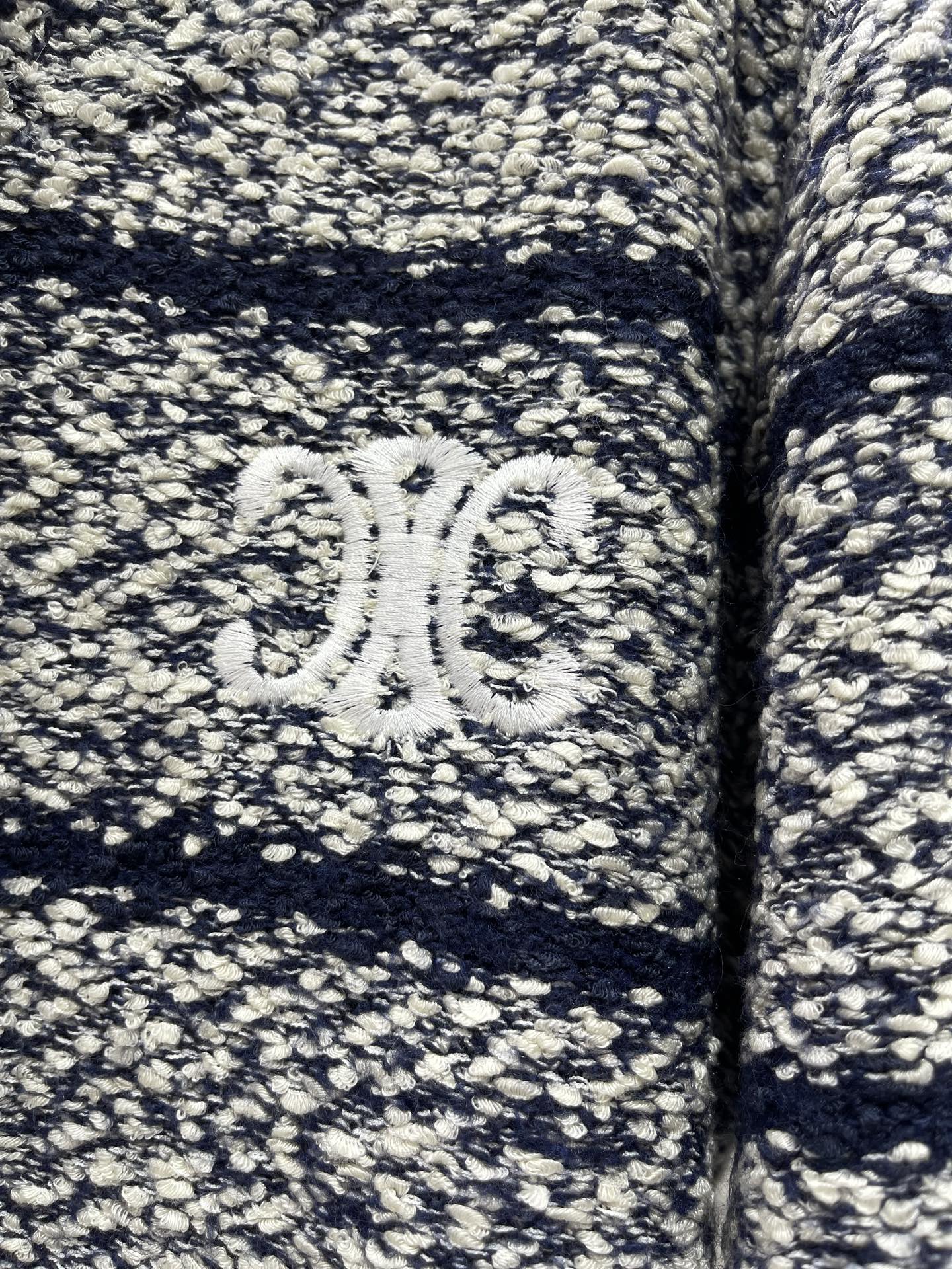 CELINE 26S FRAYED STRIPED KNIT HOODIE 639