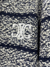 CELINE 26S FRAYED STRIPED KNIT HOODIE 639