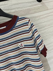 MONCLER 26S SHORT-SLEEVE KNIT T-SHIRT 672