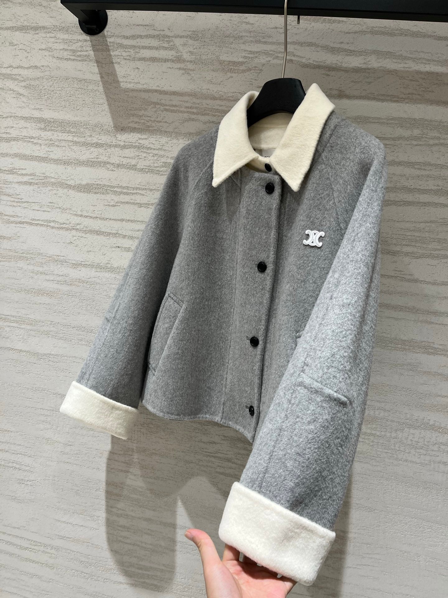CELINE 26S COLLAR WOOL JACKET 606