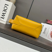PUZZLE FOLD WASH 22 BAG IN BANANA YELLOW SHINY CALFSKIN