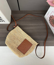 LOEWE 25S SLIT POCHETTE BAG 27 IN NATURAL CALFSKIN SHOULDER STRAP