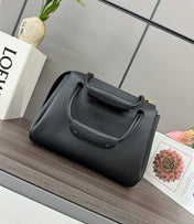 LOEWE 25S MADRID BAG 28 IN BLACK CALFSKIN GOLD HARDWARE