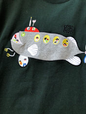 Loewe Submarine T-shirt Green Cotton