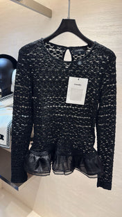CHANEL 26S SHEER ORGANZA BLOUSE 660
