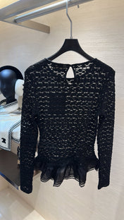 CHANEL 26S SHEER ORGANZA BLOUSE 660
