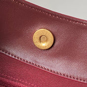 CHANEL 25S HOBO BAG 31 IN DARK RED SUEDE WITH GOLD HARDWARE