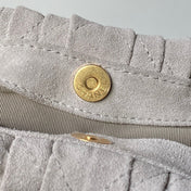 CHANEL 26S HAND BAG 32 IN LIGHT GREY BEIGE SUEDE