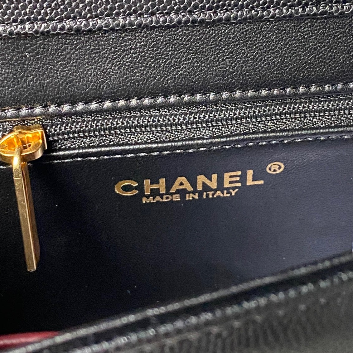 CHANEL 26S SMALL PREPPY COCO FLAP BAG 22 IN BLACK GRAINED CALFSKIN GOLD HARDWARE