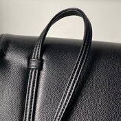 CHANEL 26S SMALL PREPPY COCO FLAP BAG 22 IN BLACK GRAINED CALFSKIN GOLD HARDWARE