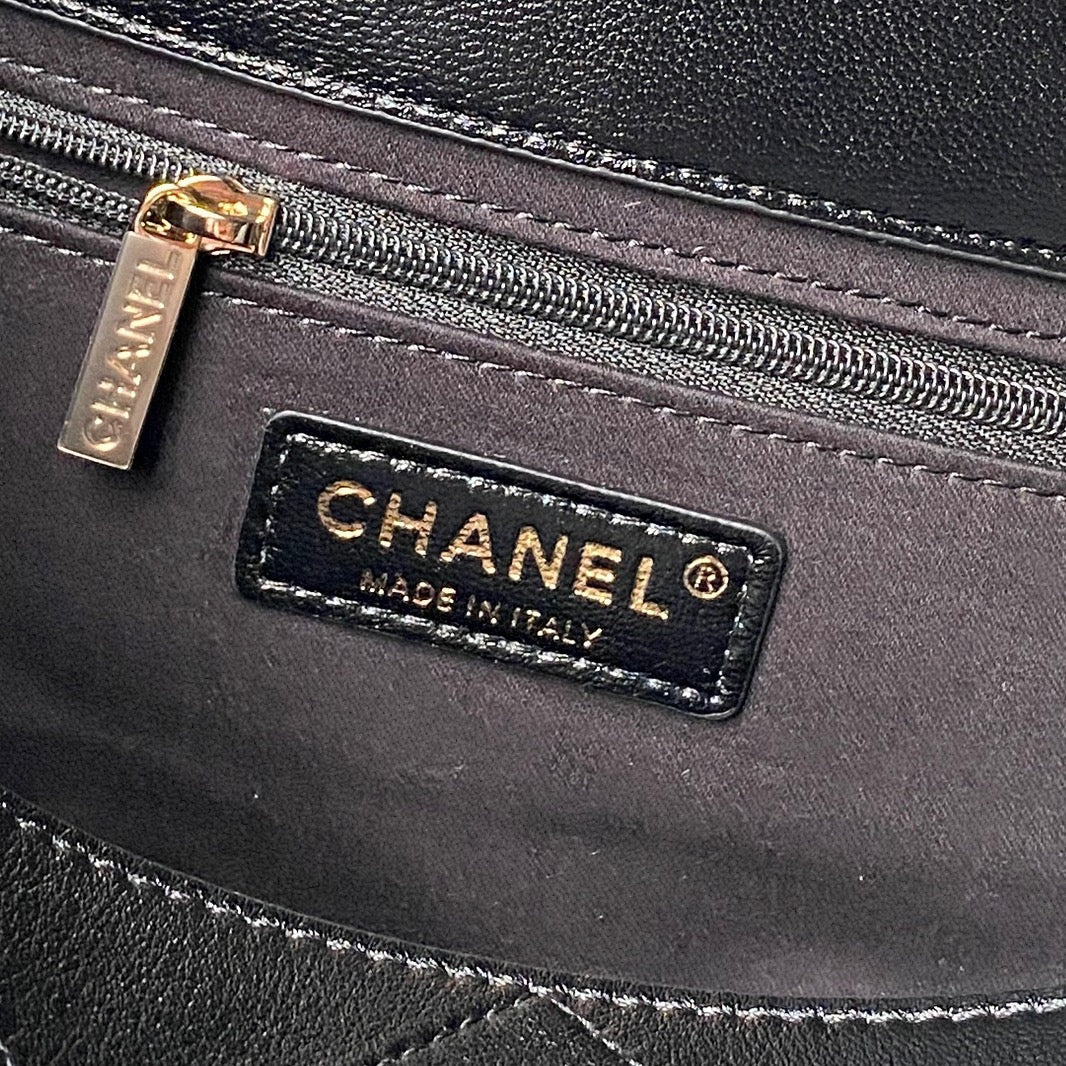 CHANEL 26S HOBO BAG 32 IN BLACK LAMBSKIN GOLD HARDWARE