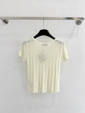 MIUMIU 26S SHORT-SLEEVED SWEATER STYLE 1076