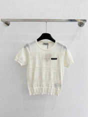 MIUMIU 26S SHORT-SLEEVED SWEATER STYLE 1074