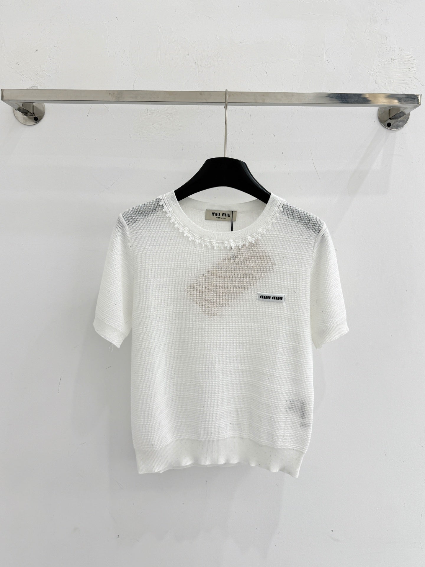 MIUMIU 26S SHORT-SLEEVED SWEATER STYLE 1063