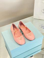 PRA NAPPA MARY JANE FLAT ROSE LAMBSKIN