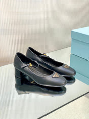 PRA NAPPA MARY JANE PUMPS BLACK LAMBSKIN