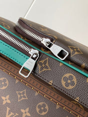 AVENUE SLINGBAG 31 IN BROWN MIX GREEN DAMIER GRAPHITE CANVAS