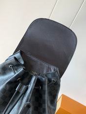 CHRISTOPHER MM BACKPACK 47 IN BLACK DAMIER GRAPHITE CANVAS