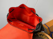 LV 25S CHRISTOPHER BACKPACK 48 IN BROWN AND VERMILION CANVAS MONOGRAM