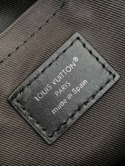 LV 25S KEEPALL CARGO BANDOULIÈRE 25 IN BLACK CALFSKIN SILVER HARDWARE