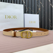 DIOR 25S BELT 20 MM IN BROWN CALFSKIN 568721