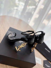 CLASSIC HIGH HEELS 10 CM IN BLACK PATENT CALFSKIN