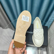 MOCCASINS WHITE QUILTED LAMBSKIN