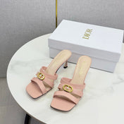 DIOR 26S 30 MONTAIGNE HIGH-HEELED IN LIGHT PINK CALFSKIN GOLD HARDWARE