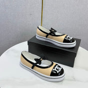 CHANEL 26S MARY JANE SNEAKERS IN BEIGE CALFSKIN