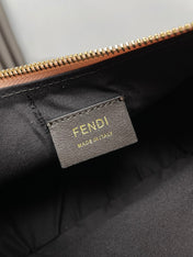 FENDIGRAPHY MEDIUM 29 IN BISQUE SMOOTH LAMBSKIN GOLD HARDWARE