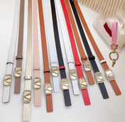 Silver Vlogo and Gold Hardware Buckle Black White Calfskin 20mm