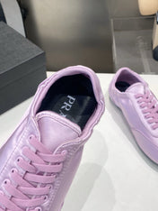 PRADA 26S SNEAKERS IN LIGHT PURPLE SATIN
