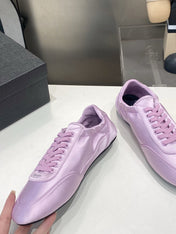 PRADA 26S SNEAKERS IN LIGHT PURPLE SATIN