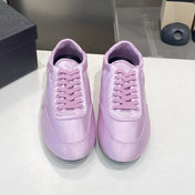 PRADA 26S SNEAKERS IN LIGHT PURPLE SATIN