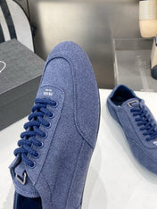 PRADA 26S SNEAKERS IN DARK BLUE FABRIC
