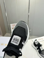 CD RUN SNEAKER 25S IN BLACK MESH FABRIC TWO-TONE SOLE