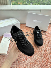 JIMMY CHOO 26S SNEAKERS IN BLACK MESH AND SUEDE