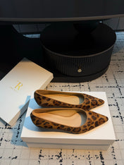 THE ROW 26S POINTED TOE HIGH HEELS 35MM IN BROWN SPOTTED CALF HAIR