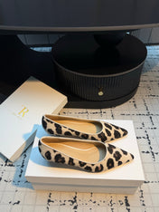 THE ROW 26S POINTED TOE HIGH HEELS 35MM IN WHITE SPOTTED CALF HAIR