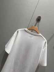 Loewe 25 Printed Round Neck Short Sleeve T-shirt White Cotton 215607