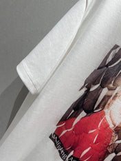 Loewe 25 Printed Round Neck Short Sleeve T-shirt White Cotton 215607
