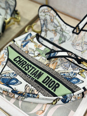 DIOR 26S SADDLE BAG 25 IN MUTICOLOR WOVEN FABRIC STYLE 3