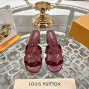 ISOLA HIGH 55 MM MULE IN JAM RED CALFSKIN