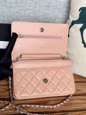 CC WOC ENTRUPY 19 BAG IN LIGHT PINK CALFSKIN
